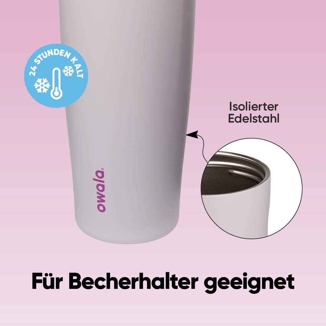 Owala FreeSip Sway Isolierte Edelstahl Trinkflasche mit Strohhalm und 2‑in‑1‑Trinköffnung, 890ml, in