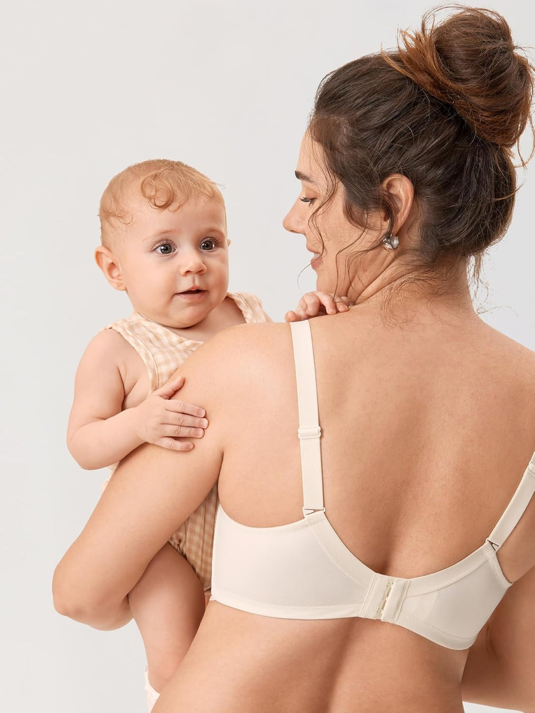 MOMANDA Damen Pump Still BH ohne Bügel Spitzen Schwangerschafts Stillen BHS Mutterschaft Soft Bequem