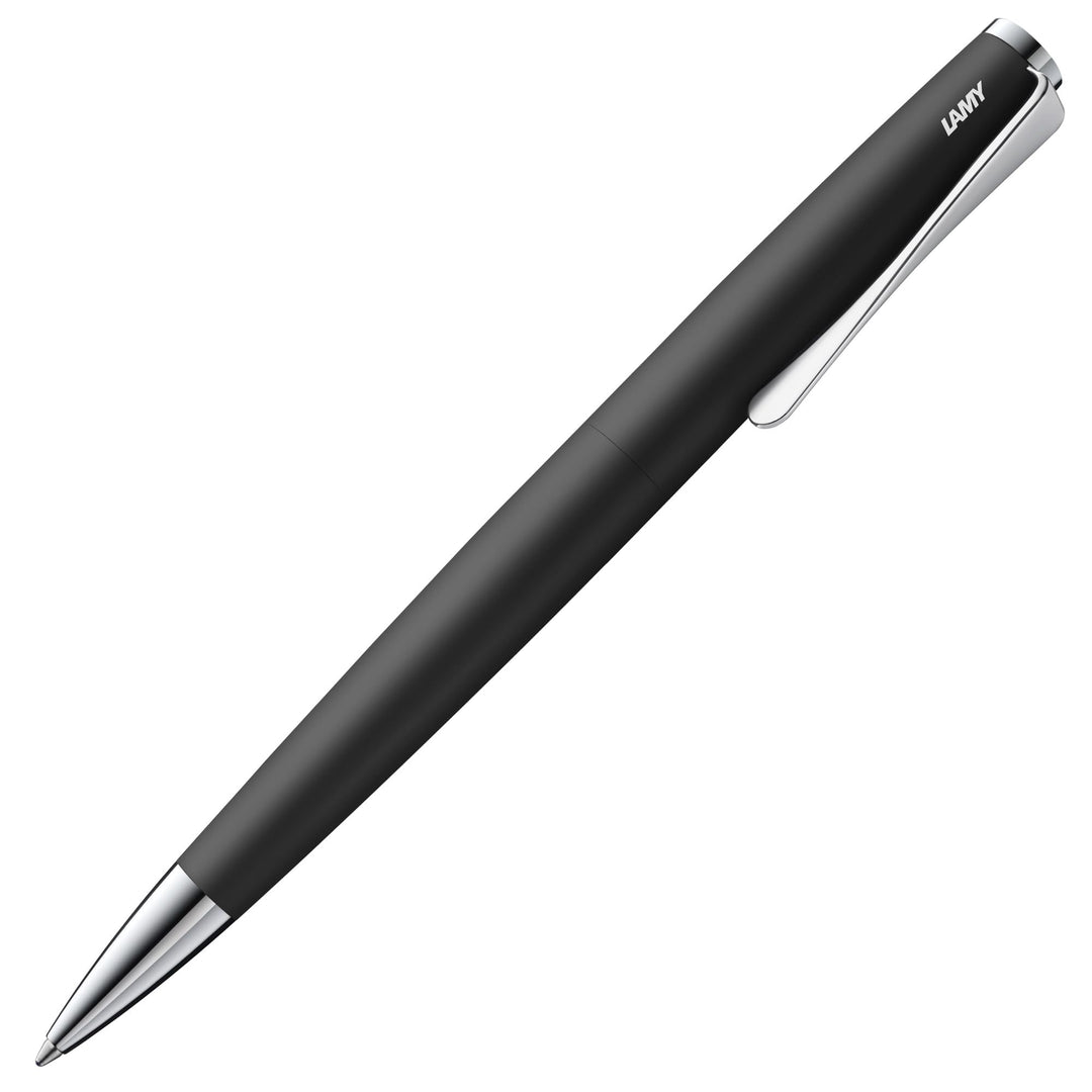 LAMY studio Premium Kugelschreiber 267 aus Edelstahl in schwarz mattem Lack-Finish, propellerförmige