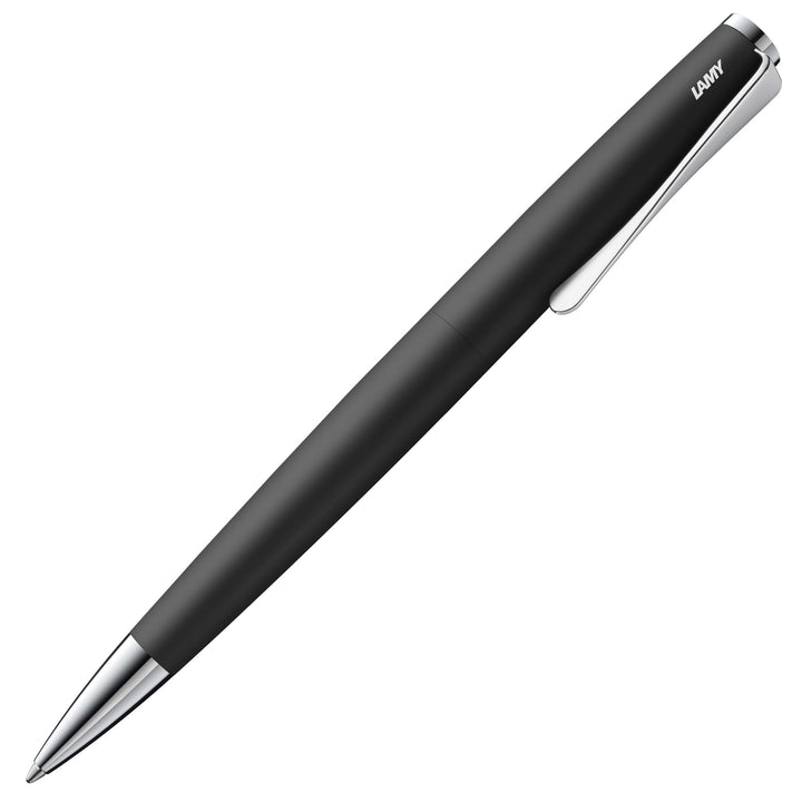 LAMY studio Premium Kugelschreiber 267 aus Edelstahl in schwarz mattem Lack-Finish, propellerförmige