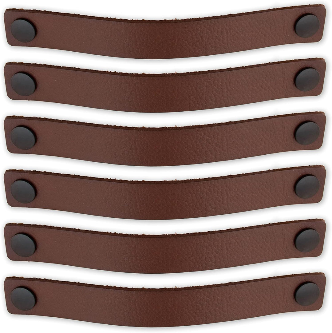 Brute Strength - Ledergriffe für Möbel - Cognac - 2 Stück - 25 x 3 cm - Schrankgriff, Türgriff für K
