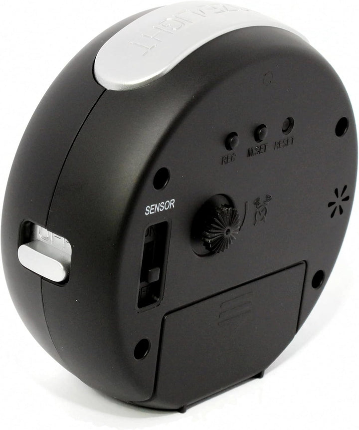 Atlanta Funkwecker ohne Ticken mit Nachtlicht Analog Schwarz - 1850-7