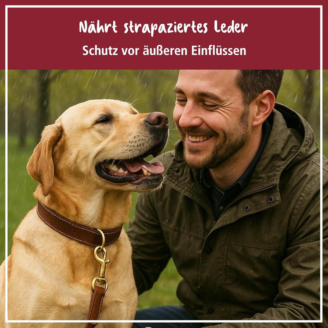 POLIBOY Leder Fett - Farbneutrale Lederpflege für naturgegerbte, dicke Glattleder - Nährt, schützt u