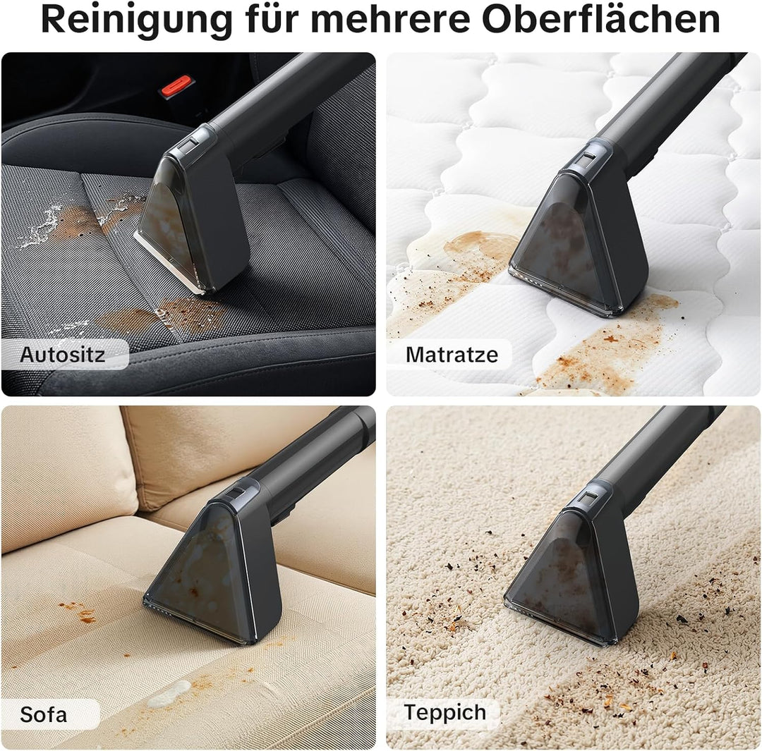 Lubluelu Nasssauger Polsterreiniger Gerät 20 kPa, 1400 W, Teppichreiniger Waschsauger mit 10 Sek. Sc