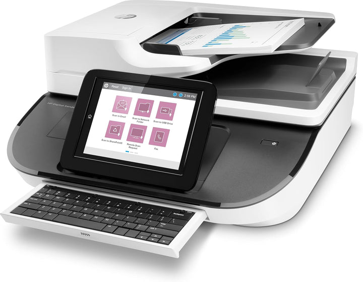 HP Digital Sender Flow 8500 fn2, Scanner, Flachbett, 150-Blatt ADF, LAN, USB, bis zu 10.000 Seiten t
