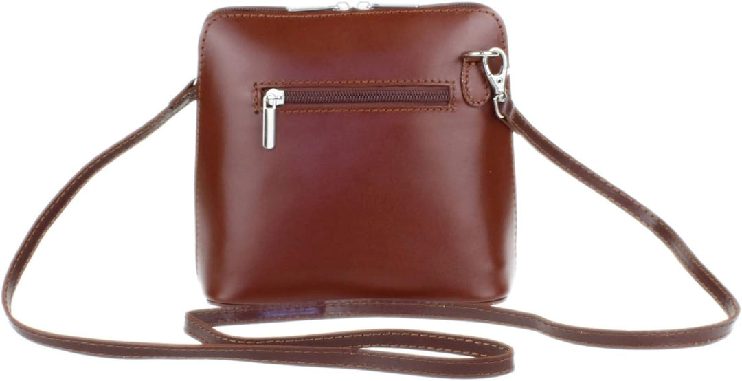 Girly Handbags Steife Umhängetasche aus Leder mit Schlangenhautmuster W 17, H 17, D 8 cm (W 6, H 6,