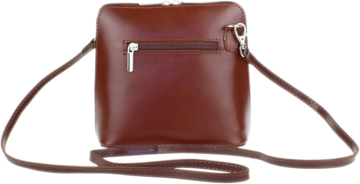 Girly Handbags Steife Umhängetasche aus Leder mit Schlangenhautmuster W 17, H 17, D 8 cm (W 6, H 6,