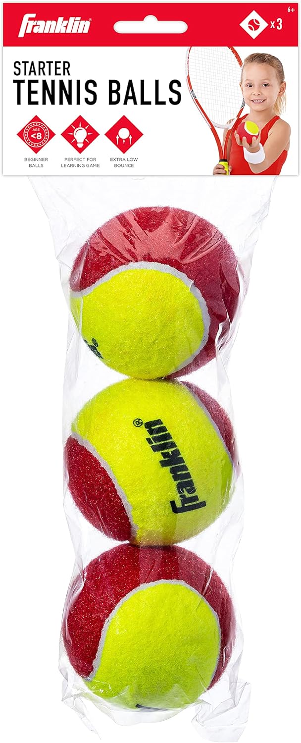 Franklin Sports Drucklose Tennisbälle, offizielle Grösse, Niederdruck-Tennisbälle, ideal für Trainin
