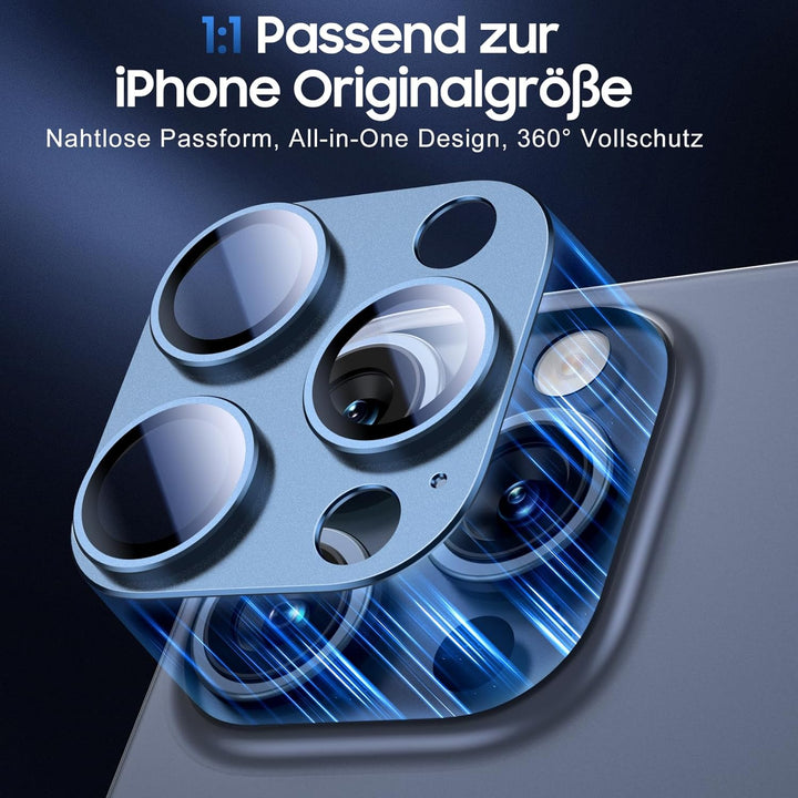 UniqueMe für iPhone 15 Pro/iPhone 15 Pro Max Kameraschutz - [Kratzfest, Stabil] Ultra-Klar 9H Härte