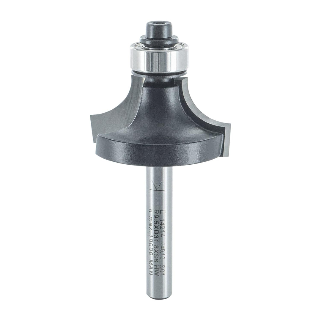 ENT Abrundfräser HW mit Kugellager S6x32 R9,5 D31,8x15,9mm R=9,5 / D=31,8 / NL=15,9, R=9,5 / D=31,8