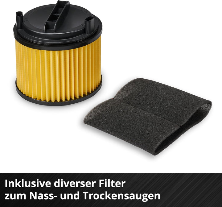 Einhell Nass-Trockensauger TC-VC 2555 A (850 Watt, 180 mbar Saugleistung, Automatiksteckdose, 25 L A
