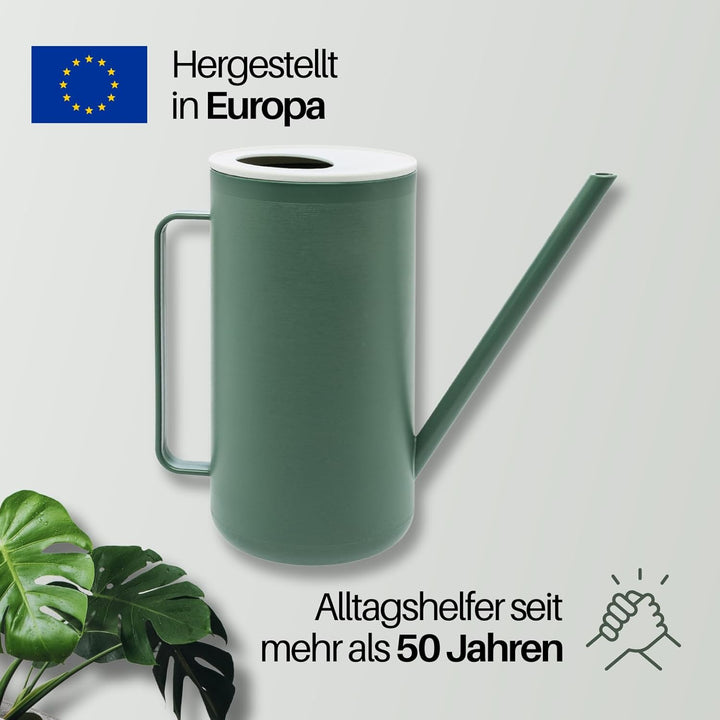 homiez Giesskanne Mug 1500ml 1,5l für Zimmerpflanzen/Balkon/Drinnen aus Kunststoff, mit langem Ausgi