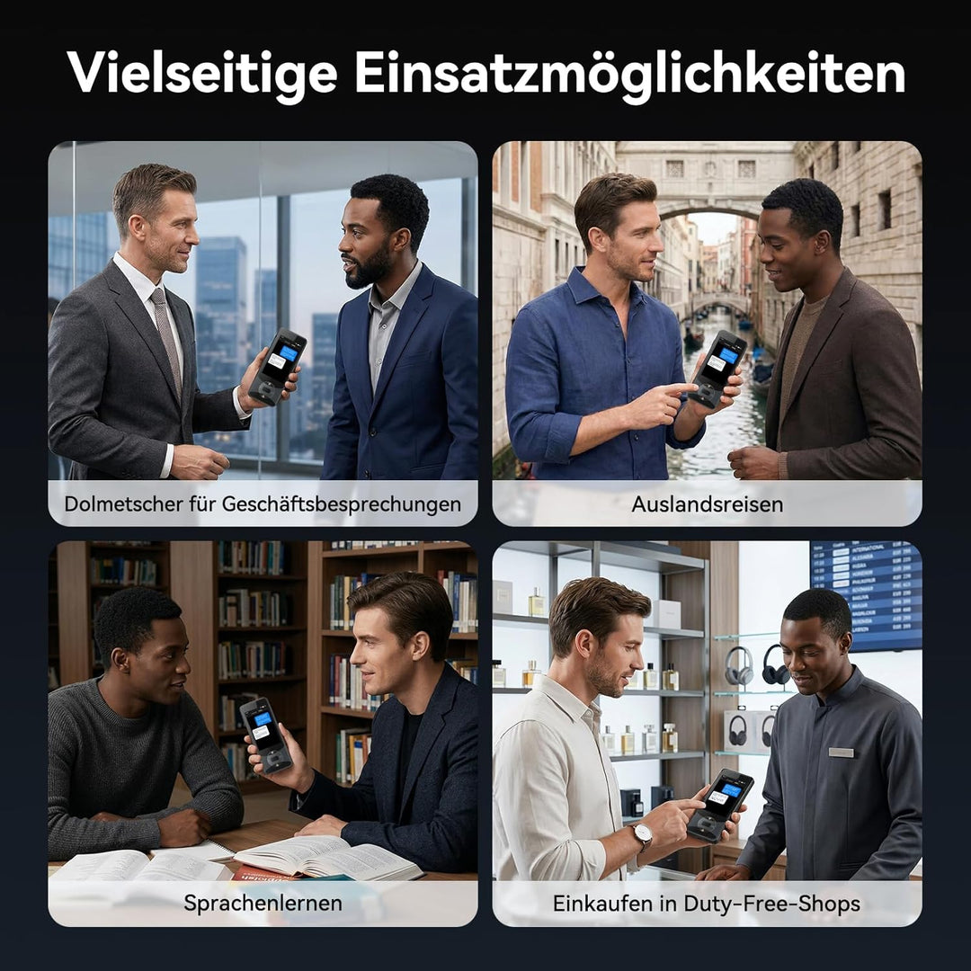 Wooask W10 Sprachübersetzer Gerät Ohne Internet, Übersetzer Echtzeit 140+ Sprachen Und Akzente Mit W