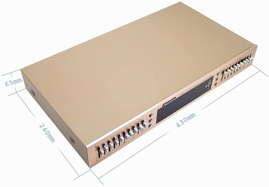 Toplionace EQ665 Stereo Equalizer, 220V Hifi Home EQ Equalizer Dual-10 BAND-Stereo Höhen Alt Bass Re