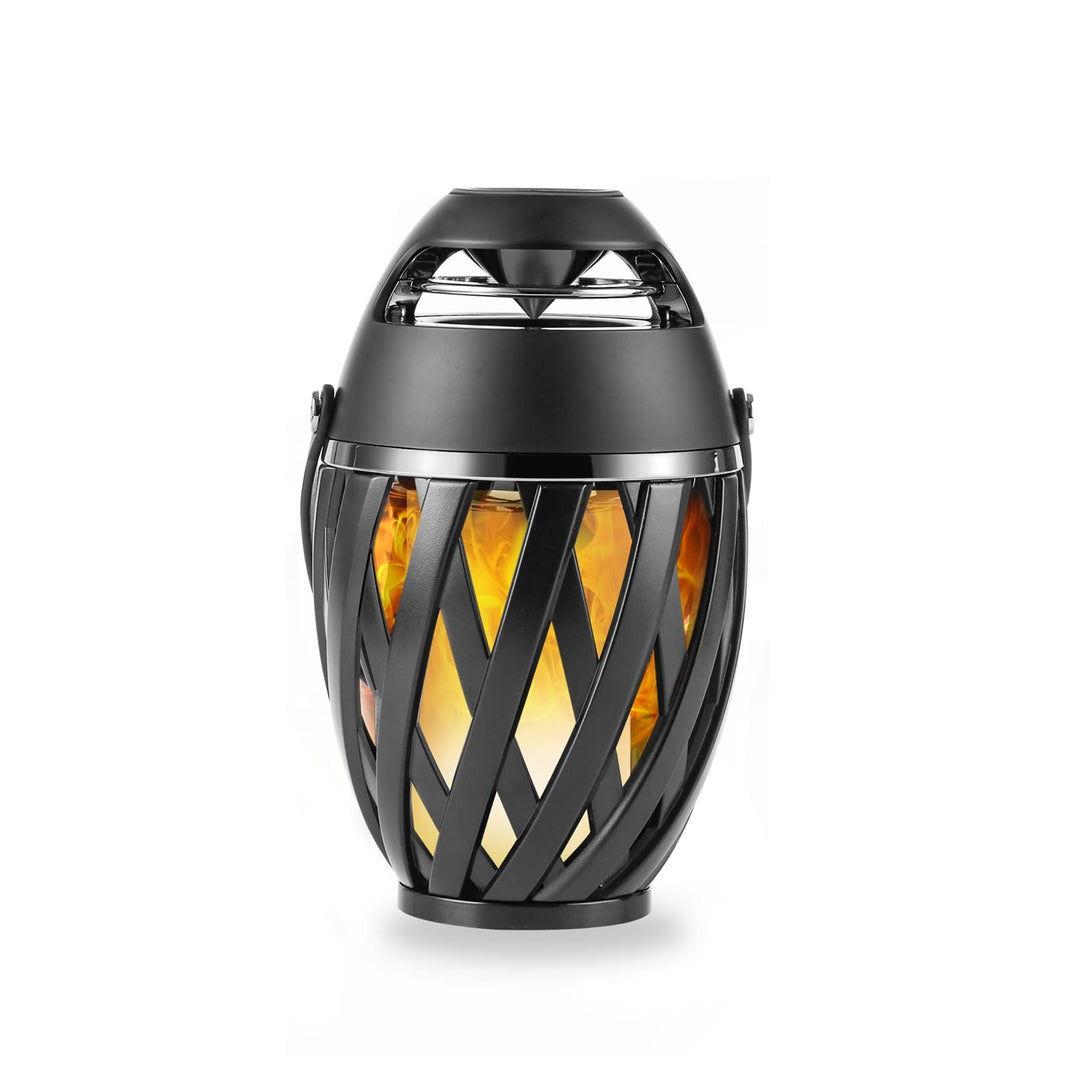 2 PCS Bluetooth Lautsprecher mit Flammen Effekt,IP65 Wasserdicht Outdoor-Bluetooth-Lautsprecher,Camp