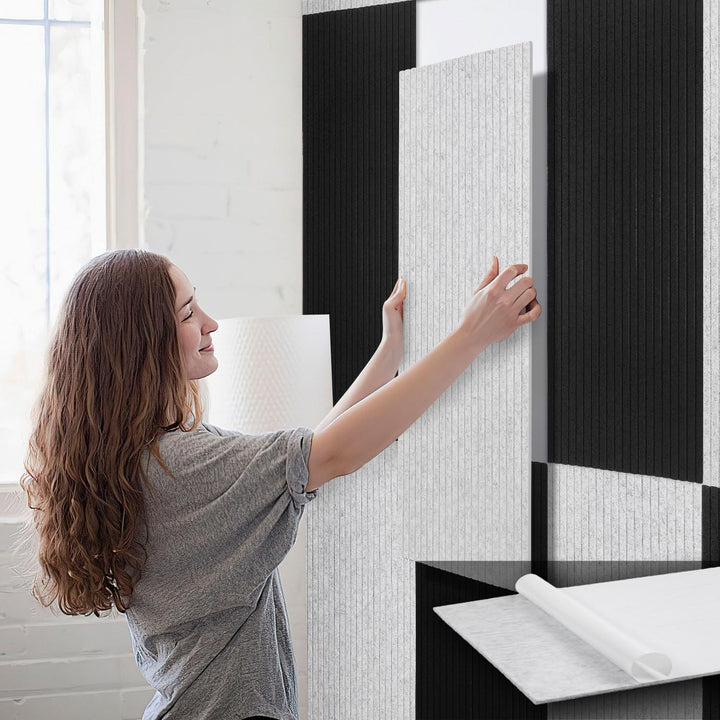 8.64㎡ Akustikpaneele 120x60 cm 12er Selbstklebend Akustikplatten Schallschutzplatten für Homeoffice