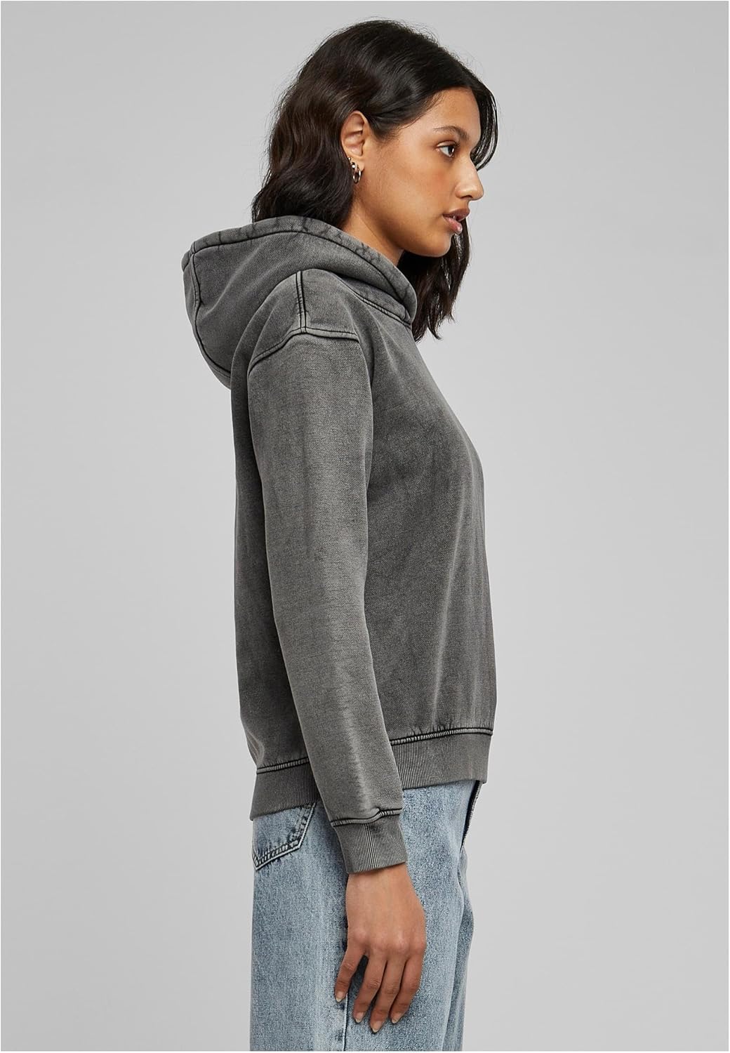 Urban Classics Damen Kapuzenpullover, Schwarz