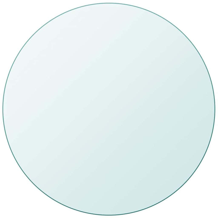 vidaXL Tischplatte Gehärtetes Glas Ø 500mm Tisch Glasplatte Platte Glastisch Durchsichtig Ø 50 cm, D