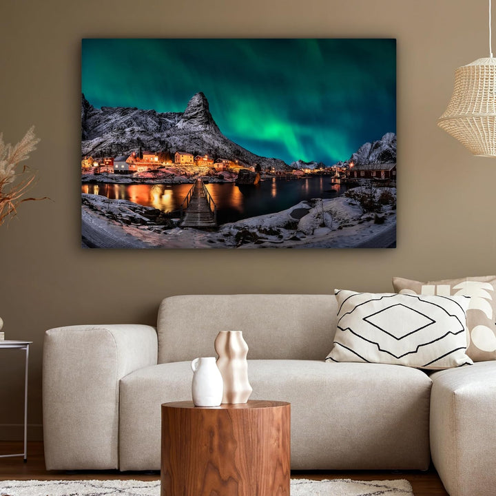 MuchoWow© Bild auf Leinwand Gross 120x80 cm XXL Schlafzimmer Bilder Wand Deko Wohnzimmer Modern Wand