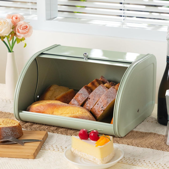HollyHOME Brotkasten Brotaufbewahrungsbox, Metall-Brotkästen für die Küche, Brotaufbewahrungsbehälte