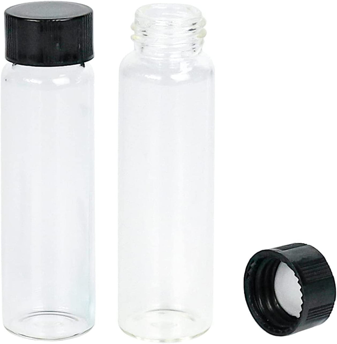 ALWSCI 100 Stück Glasfläschchen 12ml Probe Klarglas Fläschchen mit Schraubverschluss, Probenahme Gla