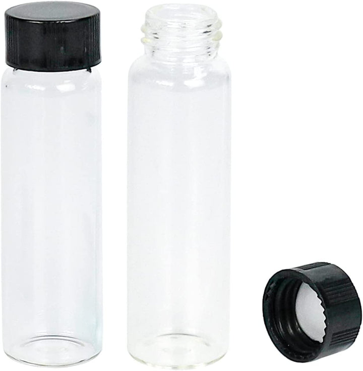 ALWSCI 100 Stück Glasfläschchen 12ml Probe Klarglas Fläschchen mit Schraubverschluss, Probenahme Gla