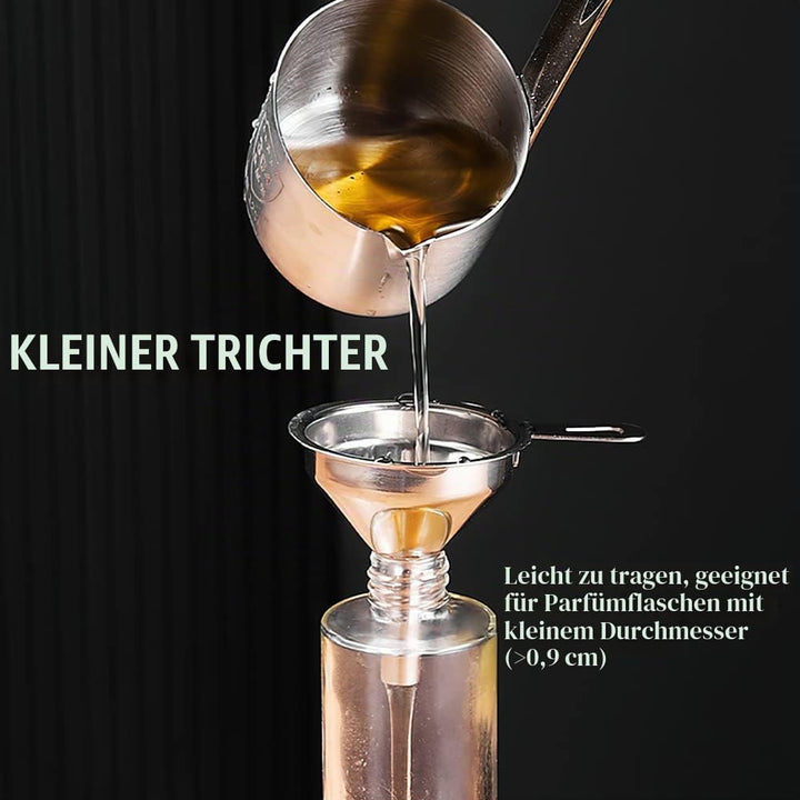 Trichterset Lebensmittelecht, XiXiRan 2 Stück Trichter Edelstahl 304 (klein,gross) und Filter, Ø5 Zo