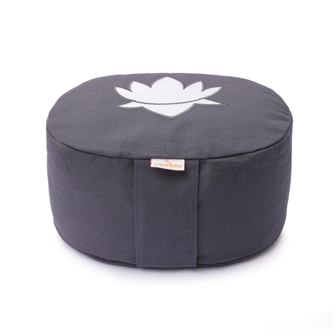 Yogabox Meditationskissen/Yogakissen Lotus oval grau, grau