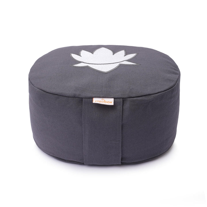Yogabox Meditationskissen/Yogakissen Lotus oval grau, grau