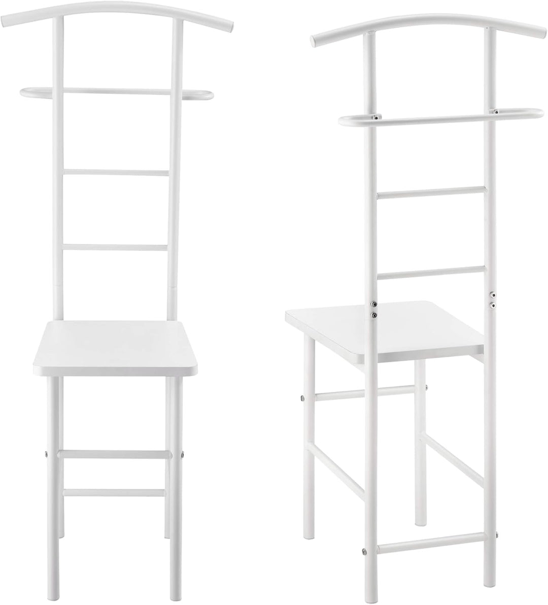 [en.casa] Herrendiener Anaheim Stummer Diener mit Kleiderbügel und Hosenhalter Stuhl Kleiderständer