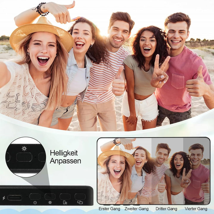 Handy Selfie Monitor,Selfie Monitor Screen Kabellose Magnetische Handyhalterung für iPhone/Android B