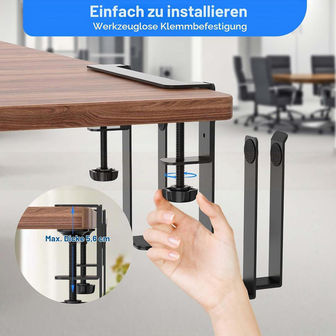 Verstellbare Schreibtischseitenlaptop-Halterung, Laptop Ständer Vertikal, Laptop Halterung Ohne Bohr