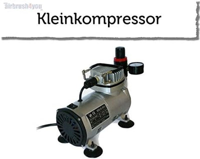 Fengda FD-18-2 Mini Airbrush Kompressor, Mächtig Luftstrom und Luftdruck, Einkolben ölfreier Mini Ko