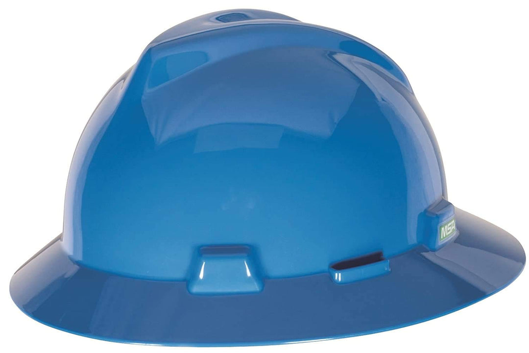 MSA 10058320 V- Gard Schlitz-Vollrand Hut, 1 Touch Suspension, blau blau 1-Punkt-Aufhängung, blau 1-