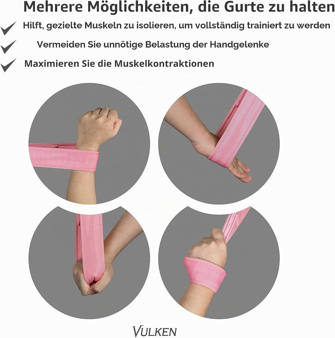 Vulken Trizepsseil Kabelbefestigung Zwei Grössen in einem, extra langes Seil zum Herunterziehen. Tri