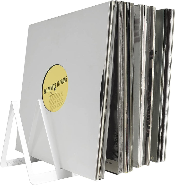 Präsentations- und Aufbewahrungshalterung für 50 Vinyl-Schallplatten (Weiss x 2), Weiß X 2