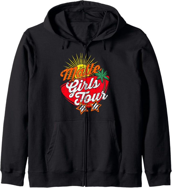 Mädels Damen Malle GIRLS TOUR Shirt-Mallorca Party Urlaub | Kapuzenjacke