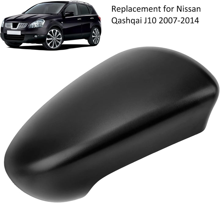 Türrückspiegelabdeckung Auto Links Rechts Seite ABS Schwarz Aussenspiegel Abdeckkappe für Nissan Qas