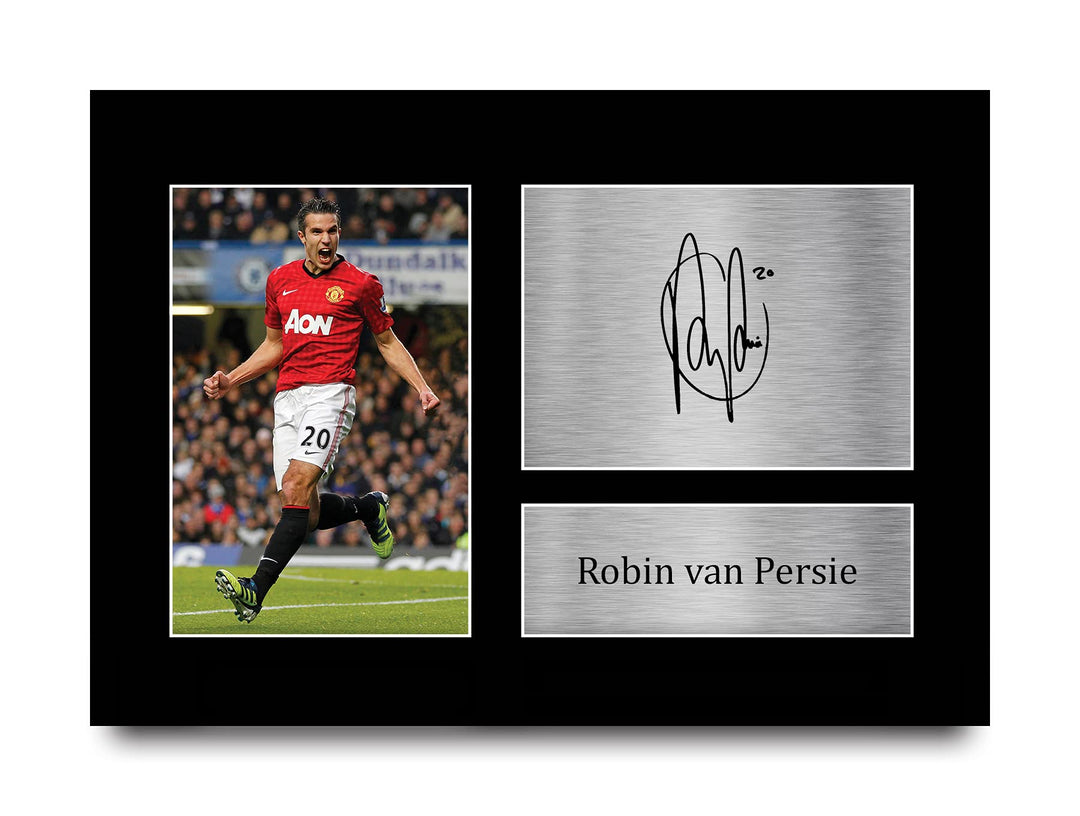 HWC Trading A4 Robin van Persie Autogramm-Bild für Fussballfans und Fans (ungerahmt) Robin van Persi