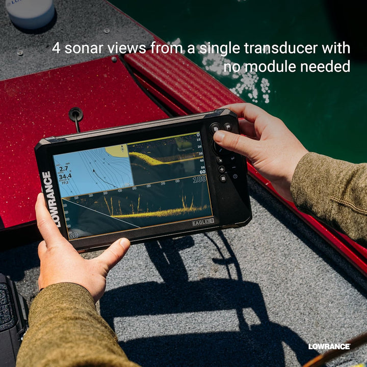 Lowrance Eagle Eye Fischfinder mit Live-Sonar, Zwitschersonar und DownScan mit Fischenthüllung, 22,9