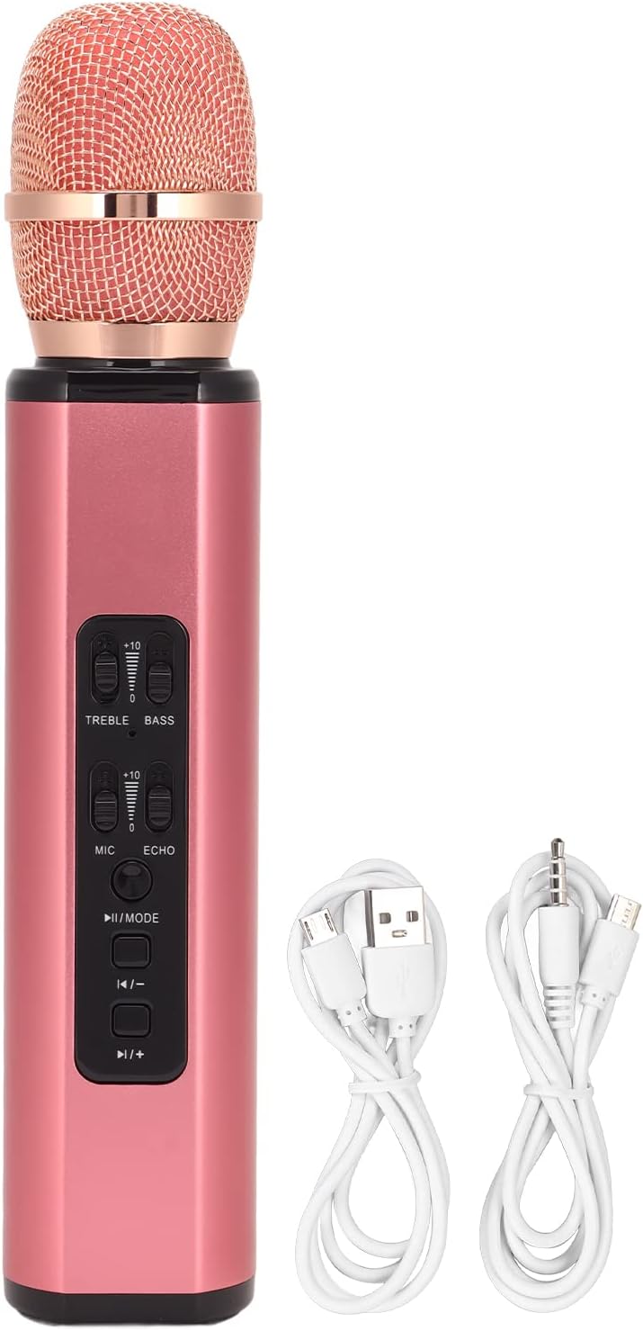 Sorandy K6 Drahtloses Bluetooth-Karaoke-Mikrofon, Tragbares Handheld-Karaoke-Mikrofon-Lautsprecher-M