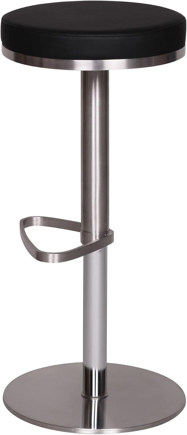 FineBuy Barhocker Edelstahl höhenverstellbare Sitzhöhe 57-82 cm, Barstuhl Modern 360° Drehbar, Trese