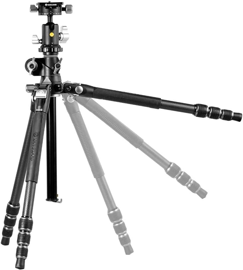 Vanguard VEO3T+ 264CB - Dreibein-Reisestativ, Makrostativ & Monopod aus Carbon - Multi-Mount fähig -