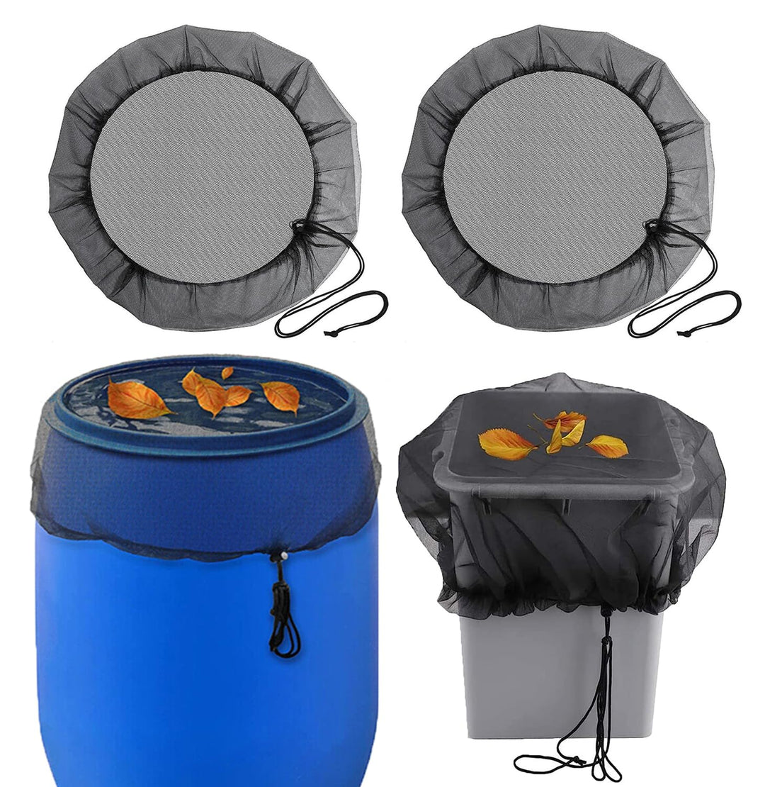 Regentonnen Netz, 4 Stück Verstellbares Regentonne Abdeckung, Regentonnennetz mit Gummizug, 95cm Dur