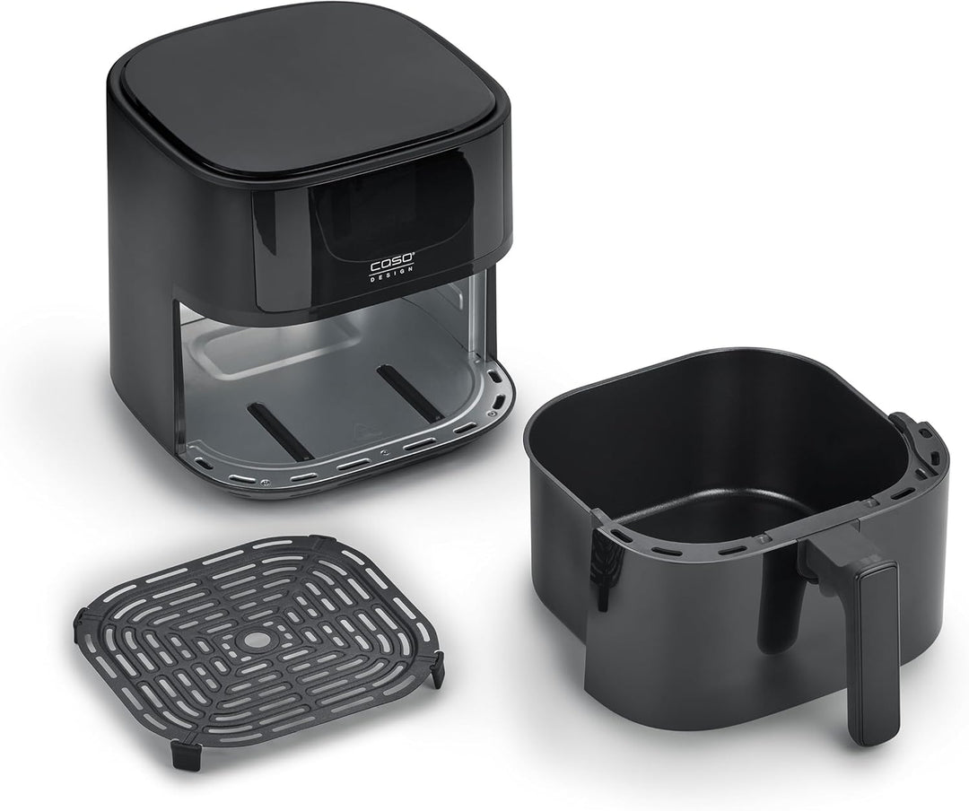 CASO AirFry 6.0 - Heissluftfritteuse, Airfryer, 6 Liter, Timer, Besonders Leise 38 db, Shake-Reminde