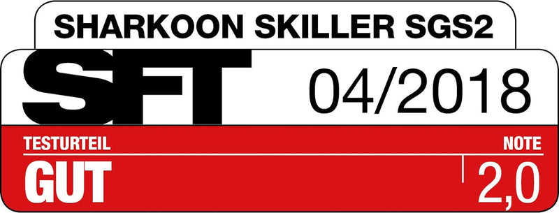 Sharkoon Skiller SGS2 Hochwertiger Gaming Stuhl mit Stoffbezug, Robuste Stahlrahmenkonstruktion, Fle