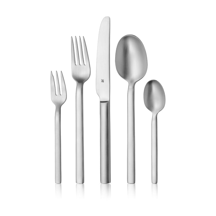 WMF Alteo Edelstahl Besteck Set 6 Personen, 30-teilig, Monobloc-Messer, Cromargan Edelstahl mattiert