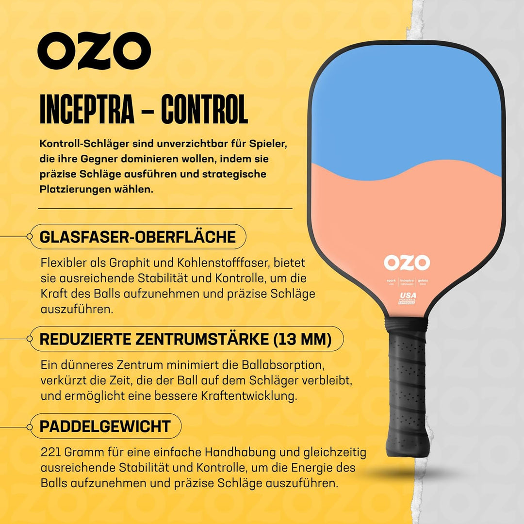 OZO Pickleball Kontroll Schläger für Anfänger Beginner Control Cotton Candy & Strawberry, Beginner C