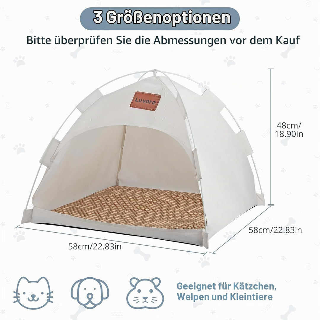Haustier Zelt Nester 58x58x48cm, Hundezelt Katzenzelt Haustierzelte Häuser mit Kissen, Keine Install