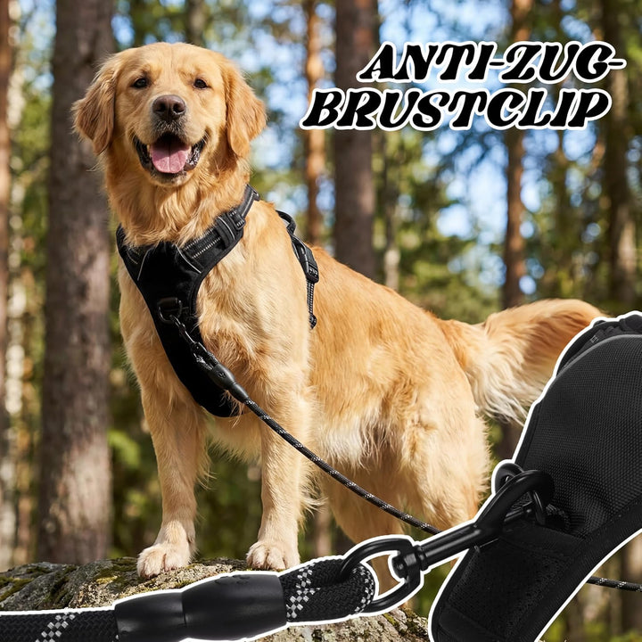 Funfox Hundegeschirr Kleine Hunde, Anti Zug Brustgeschirr Verstellbares Welpengeschirr, Antiziehgesc